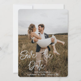 Save The Date Mariage photo personnalisé de script personnalisé