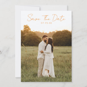 Save The Date Mariage Photo Rétro Fantaisiste Couleurs Modernes 