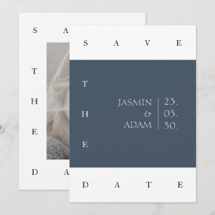 Save The Date Mariage photo Royal Blue Opulence Minimal
