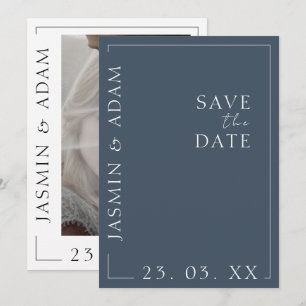 Save The Date Mariage photo Royal Blue Opulence Minimal
