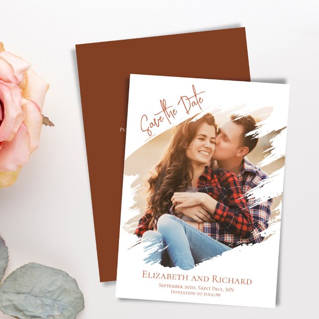 Save The Date Mariage photo simple Enregistrer la date (Wedding photo save the date cards)