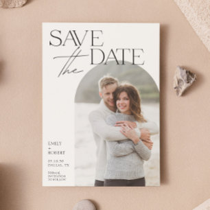 Save The Date Mariage photo simple moderne minimilast Arch