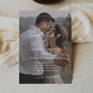 Save The Date Mariage photo superposé d'écriture élégante