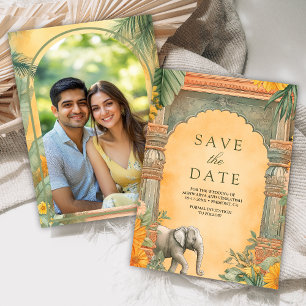 Save The Date Mariage photo traditionnel sud-indien