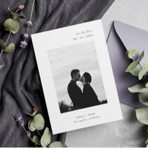 Save The Date Mariage photo Ultra minimaliste de typographie mod