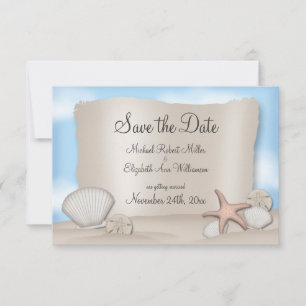 Save The Date Mariage plage Enregistrer la date Annonces