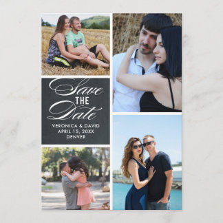 Save The Date Mariage portrait images multiples enregistrer la d
