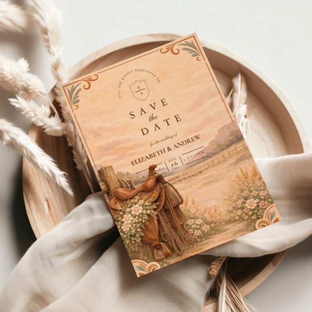 Save The Date Mariage Ranch Western Rustique (Créateur téléchargé)