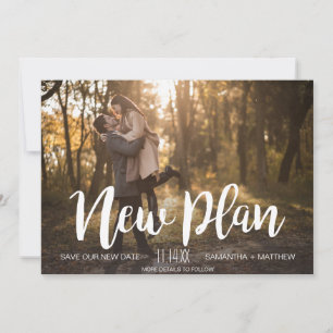 Save The Date Mariage reporté de la photo du nouveau plan