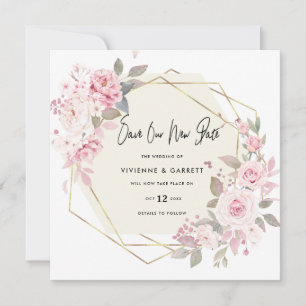 Save The Date Mariage reporté Mariage nouvelle date