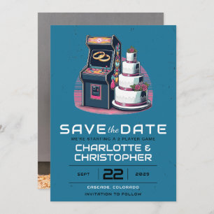 Save The Date Mariage Retro Arcade