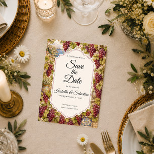 Save The Date Mariage romantique au vignoble