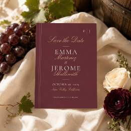 Save The Date Mariage romantique dans les vignobles de Bourgogne