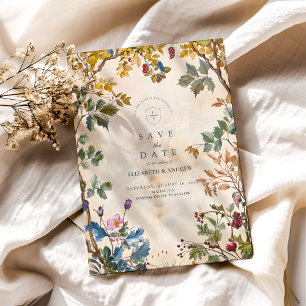 Save The Date Mariage romantique du feuillage des bois