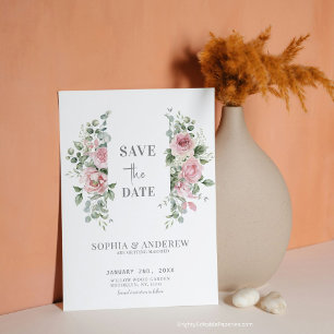 Save The Date Mariage Romantique et Intemporel aux Pivoines et à