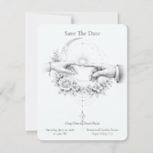Mariage Romantique Mains Design Minimaliste
