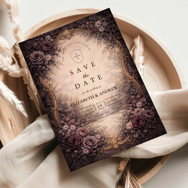 Save The Date Mariage Rose Baroque Gothique (Créateur téléchargé)