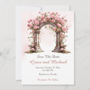 Save The Date Mariage Rose Boho Blush Mariage Arch