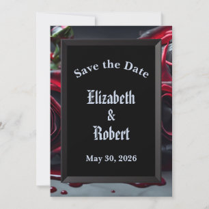Save The Date Mariage Rose gothique