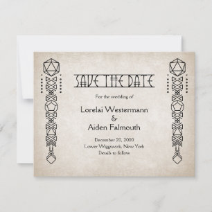 Save The Date Mariage RPG D20
