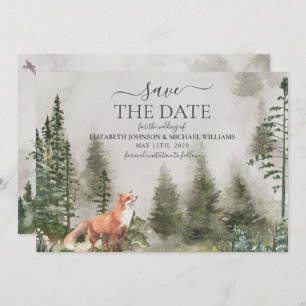 Save The Date Mariage Rustic Mountain Forest Enregistrer La Date