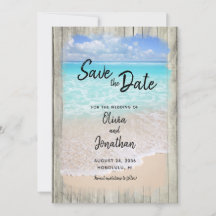 Mariage Rustique Bois Plage Océan Bleu Aqua