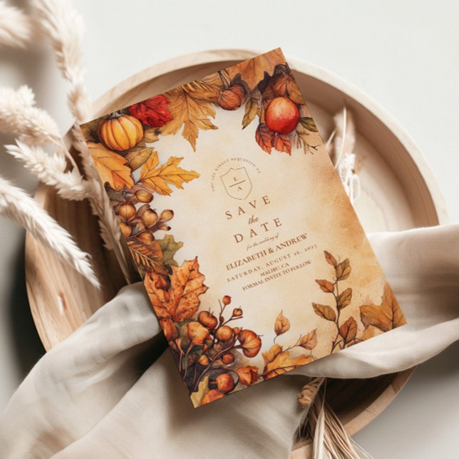 Save The Date Mariage Rustique de récolte d'automne (Créateur téléchargé)