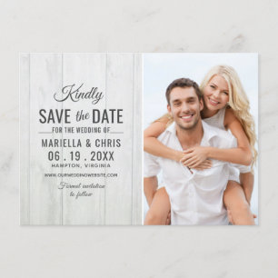Save The Date Mariage rustique en bois Enregistrer la date Décou
