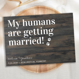 Save The Date Mariage Rustique Mes Humains Se Marient Chien