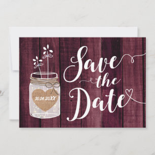 Save The Date Mariage Rustique Moderne "Save the Date" dans un P