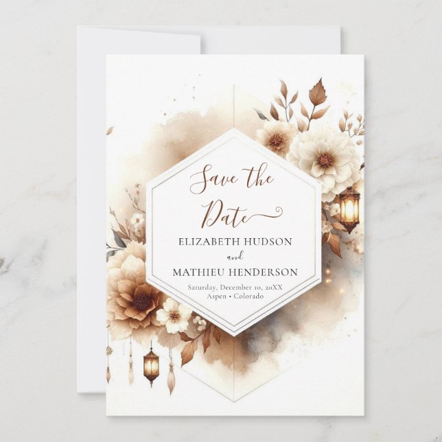 Save The Date Mariage rustique numérique simple (Devant)