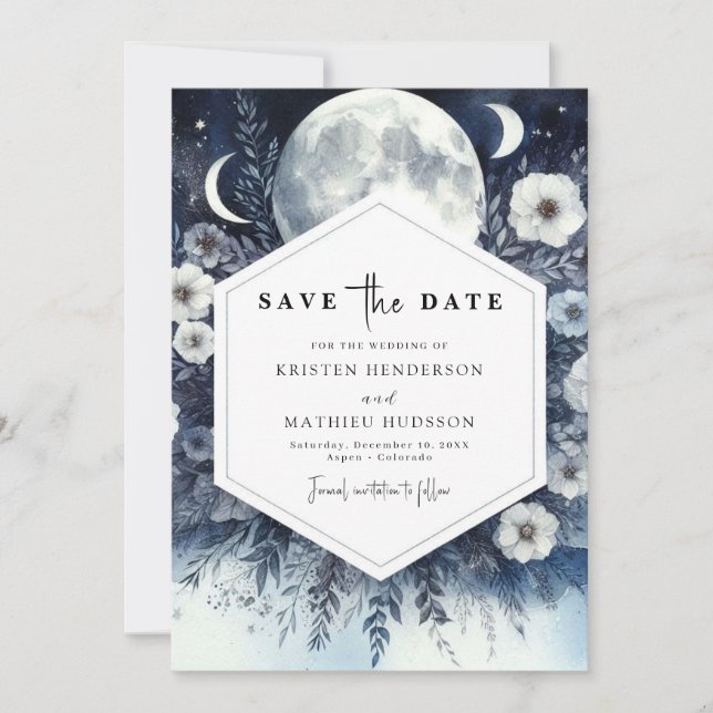 Save The Date Mariage Rustique personnalisé (Devant)
