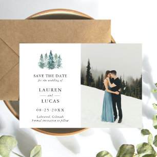 Save The Date Mariage Sauvez la date Pins rustiques photo