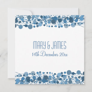 Save The Date Mariage "Save the Date" Points Modernes Bleu