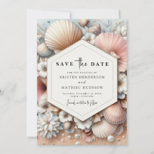 Save The Date Mariage simple à Boho Beach