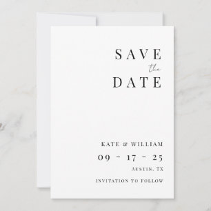 Save The Date Mariage simple minimaliste moderne élégant