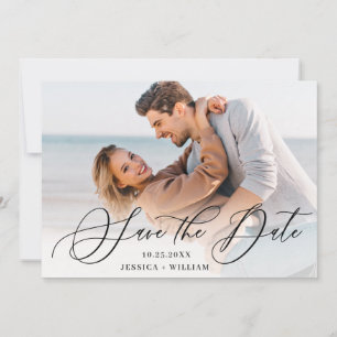 Save The Date Mariage Simplement Élégant 3 PHOTO