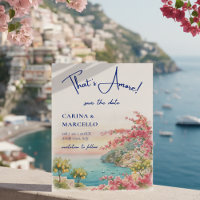Mariage sous le soleil couchant de la côte d'Amalf