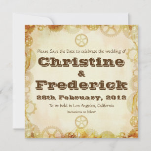 Save The Date Mariage Steampunk, annoncez la date de sauvegarde