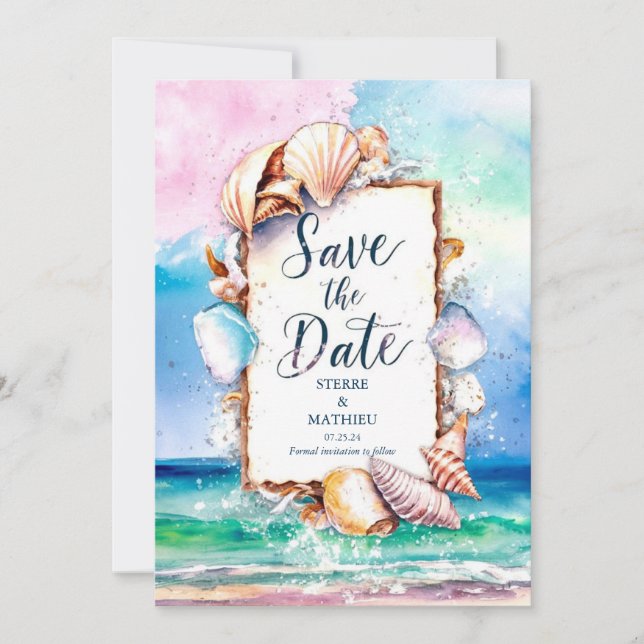 Save The Date Mariage Sun Beach (Devant)