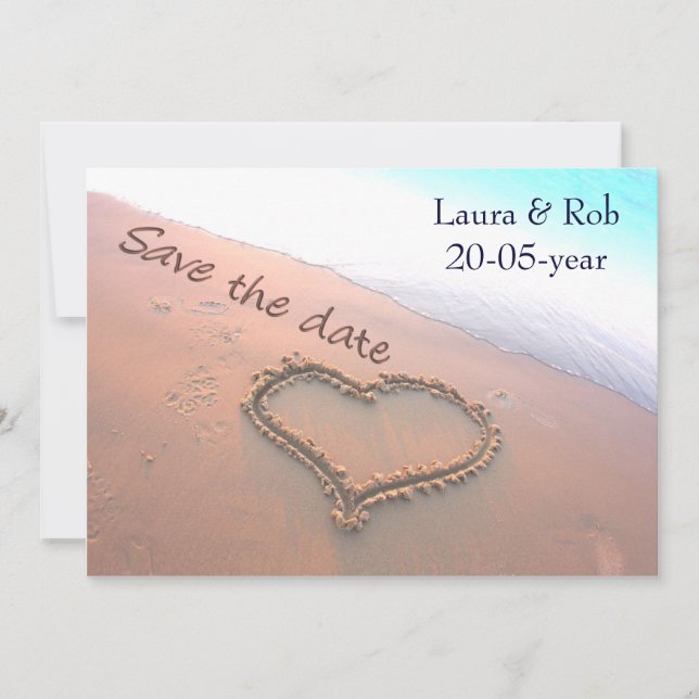 Save The Date mariage sur la plage Enregistrer la date (Devant)