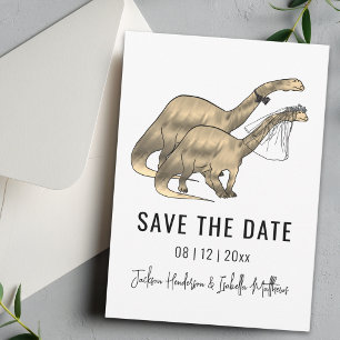 Save The Date Mariage sur le thème des dinosaures