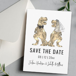 Save The Date Mariage sur le thème des dinosaures