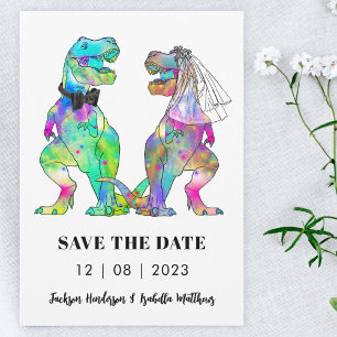 Save The Date Mariage sur le thème des dinosaures