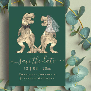 Save The Date Mariage sur le thème des dinosaures