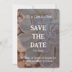 Save The Date Mariage Thème Succulent Enregistrer La Date