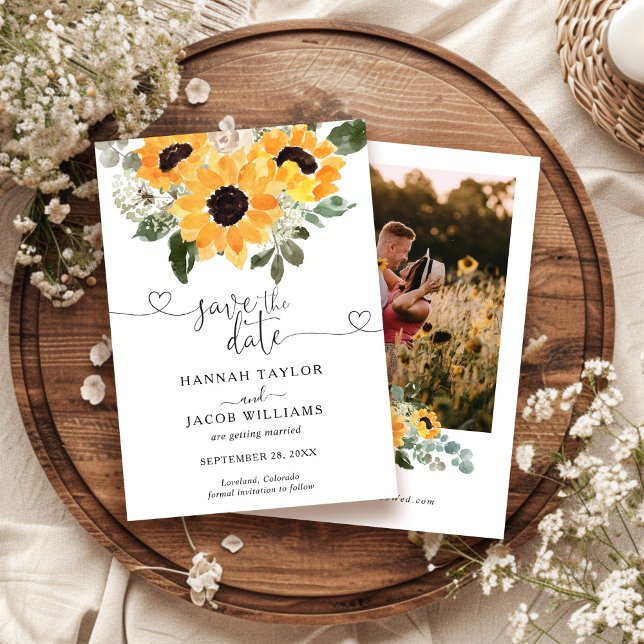 Save The Date Mariage tournesol (Créateur téléchargé)