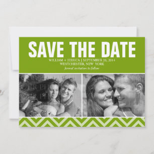 Save The Date Mariage vert moderne Enregistrer la date