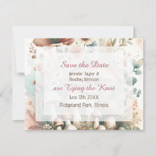 Save The Date Mariage vintage Cottage Aquarelle