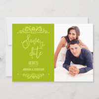 Mariage vintage Enregistrer la date photo personna